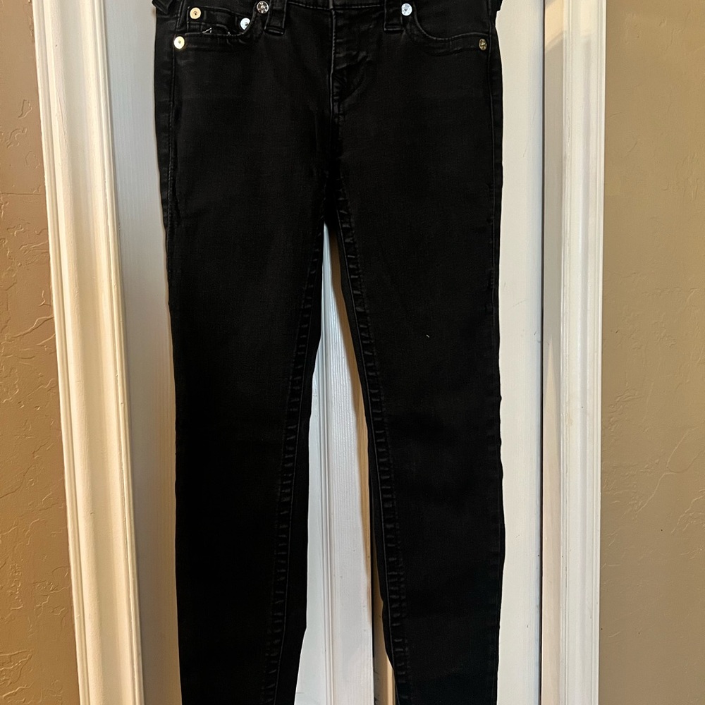 True Religión Halle Denim Jeans Women Size 27, Mid Rise Super Skinny